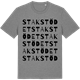 Mid Heather Gray t-shirt med Stakstödet ordlek t-shirt