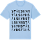 Blue Soul t-shirt med Stålsbyn ordlek t-shirt