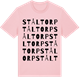 Pink Cotton t-shirt med Ståltorp ordlek t-shirt