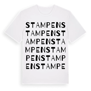 Stampen ordlek t-shirt – ekologisk bomull t-shirt från PinShirt