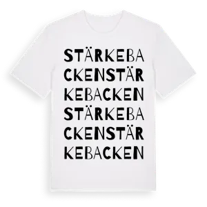Stärkebacken ordlek t-shirt – ekologisk bomull t-shirt från Pinshirt