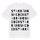 White t-shirt med Starrängsheden ordlek t-shirt