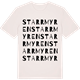 Vintage White t-shirt med Starrmyren ordlek t-shirt