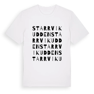 Starrvikudden ordlek t-shirt – ekologisk bomull t-shirt från PinShirt