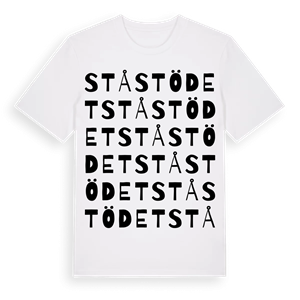 Ståstödet ordlek t-shirt – ekologisk bomull t-shirt från PinShirt