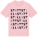 Pink Cotton t-shirt med Stattstilla ordlek t-shirt