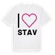 White t-shirt med Jag älskar Stav t-shirt stort tryck