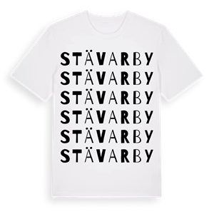 Stävarby ordlek t-shirt – ekologisk bomull t-shirt från Pinshirt