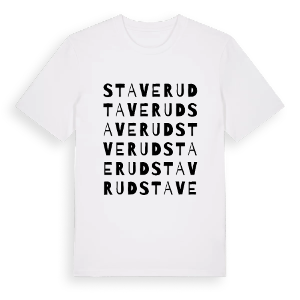 Staverud ordlek t-shirt – ekologisk bomull t-shirt från PinShirt