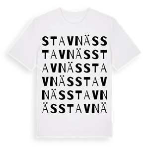 Stavnäs ordlek t-shirt – ekologisk bomull t-shirt från PinShirt