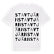 White t-shirt med Stavtjärn ordlek t-shirt