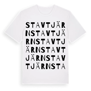 Stavtjärn ordlek t-shirt – ekologisk bomull t-shirt från PinShirt