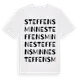 White t-shirt med Steffensminne ordlek t-shirt