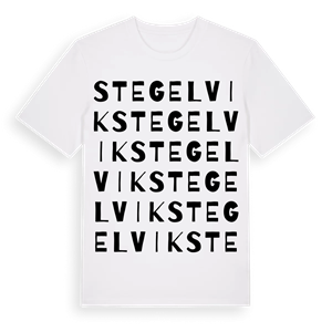 Stegelvik ordlek t-shirt – ekologisk bomull t-shirt från PinShirt