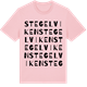 Pink Cotton t-shirt med Stegelviken ordlek t-shirt