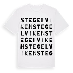 Stegelviken ordlek t-shirt – ekologisk bomull t-shirt från PinShirt