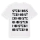 White t-shirt med Steghon ordlek t-shirt