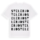 White t-shirt med Stelerud ordlek t-shirt