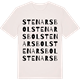 Vintage White t-shirt med Stenarsbol ordlek t-shirt