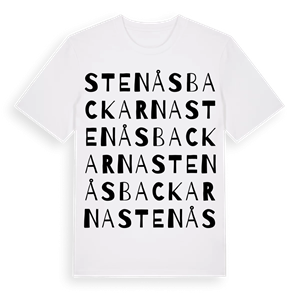 Stenåsbackarna ordlek t-shirt – ekologisk bomull t-shirt från PinShirt