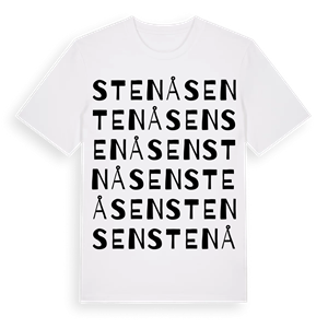 Stenåsen ordlek t-shirt – ekologisk bomull t-shirt från PinShirt