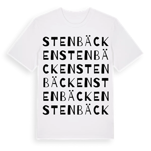Stenbäcken ordlek t-shirt – ekologisk bomull t-shirt från PinShirt