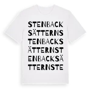Stenbacksättern ordlek t-shirt – ekologisk bomull t-shirt från Pinshirt