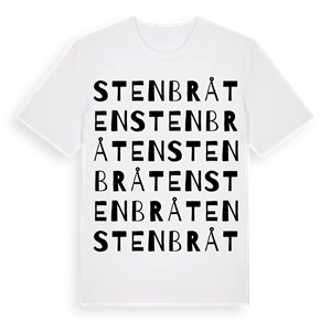 Stenbråten ordlek t-shirt – ekologisk bomull t-shirt från PinShirt