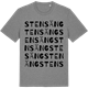 Mid Heather Gray t-shirt med Stensäng ordlek t-shirt