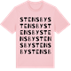 Pink Cotton t-shirt med Stensby ordlek t-shirt