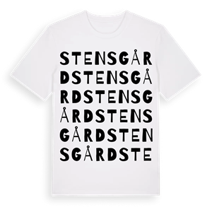 Stensgård ordlek t-shirt – ekologisk bomull t-shirt från PinShirt