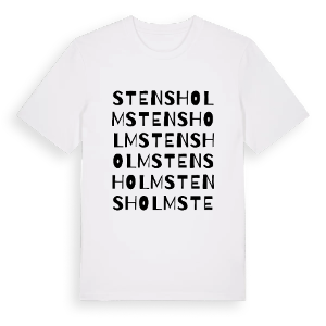Stensholm ordlek t-shirt – ekologisk bomull t-shirt från PinShirt