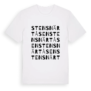 Stensnärtåsen ordlek t-shirt – ekologisk bomull t-shirt från PinShirt