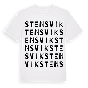 Stensvik ordlek t-shirt – ekologisk bomull t-shirt från PinShirt