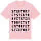Pink Cotton t-shirt med Stentorpet ordlek t-shirt