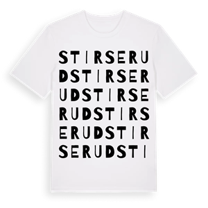 Stirserud ordlek t-shirt – ekologisk bomull t-shirt från Pinshirt