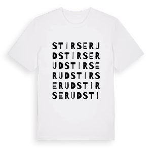 Stirserud ordlek t-shirt – ekologisk bomull t-shirt från PinShirt