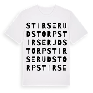 Stirserudstorp ordlek t-shirt – ekologisk bomull t-shirt från PinShirt