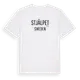 White t-shirt med Stjälpet i Sverige t-shirt
