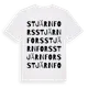 White t-shirt med Stjärnfors ordlek t-shirt