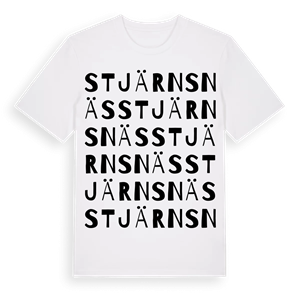 Stjärnsnäs ordlek t-shirt – ekologisk bomull t-shirt från PinShirt