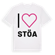 White t-shirt med Jag älskar Stöa t-shirt stort tryck