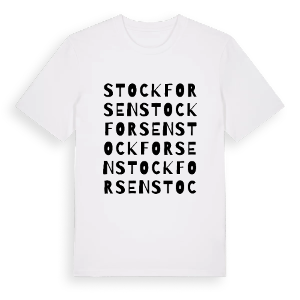 Stockforsen ordlek t-shirt – ekologisk bomull t-shirt från PinShirt