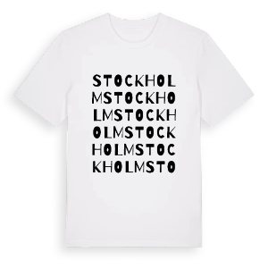 Stockholm ordlek t-shirt – ekologisk bomull t-shirt från PinShirt
