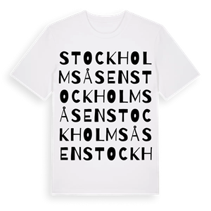 Stockholmsåsen ordlek t-shirt – ekologisk bomull t-shirt från Pinshirt
