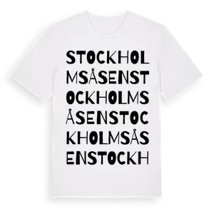Stockholmsåsen ordlek t-shirt – ekologisk bomull t-shirt från Pinshirt
