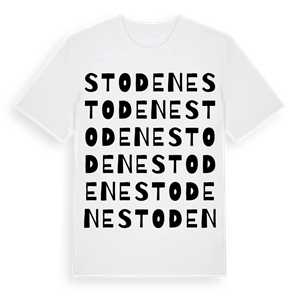 Stodene ordlek t-shirt – ekologisk bomull t-shirt från PinShirt