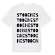 White t-shirt med Stodene ordlek t-shirt
