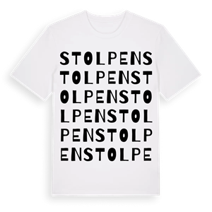 Stolpen ordlek t-shirt – ekologisk bomull t-shirt från PinShirt