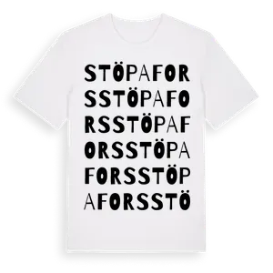 Stöpafors ordlek t-shirt – ekologisk bomull t-shirt från Pinshirt